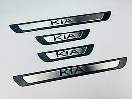 Накладки на пороги Kia Optima 2015-2024  (хром-пласт) TAN24