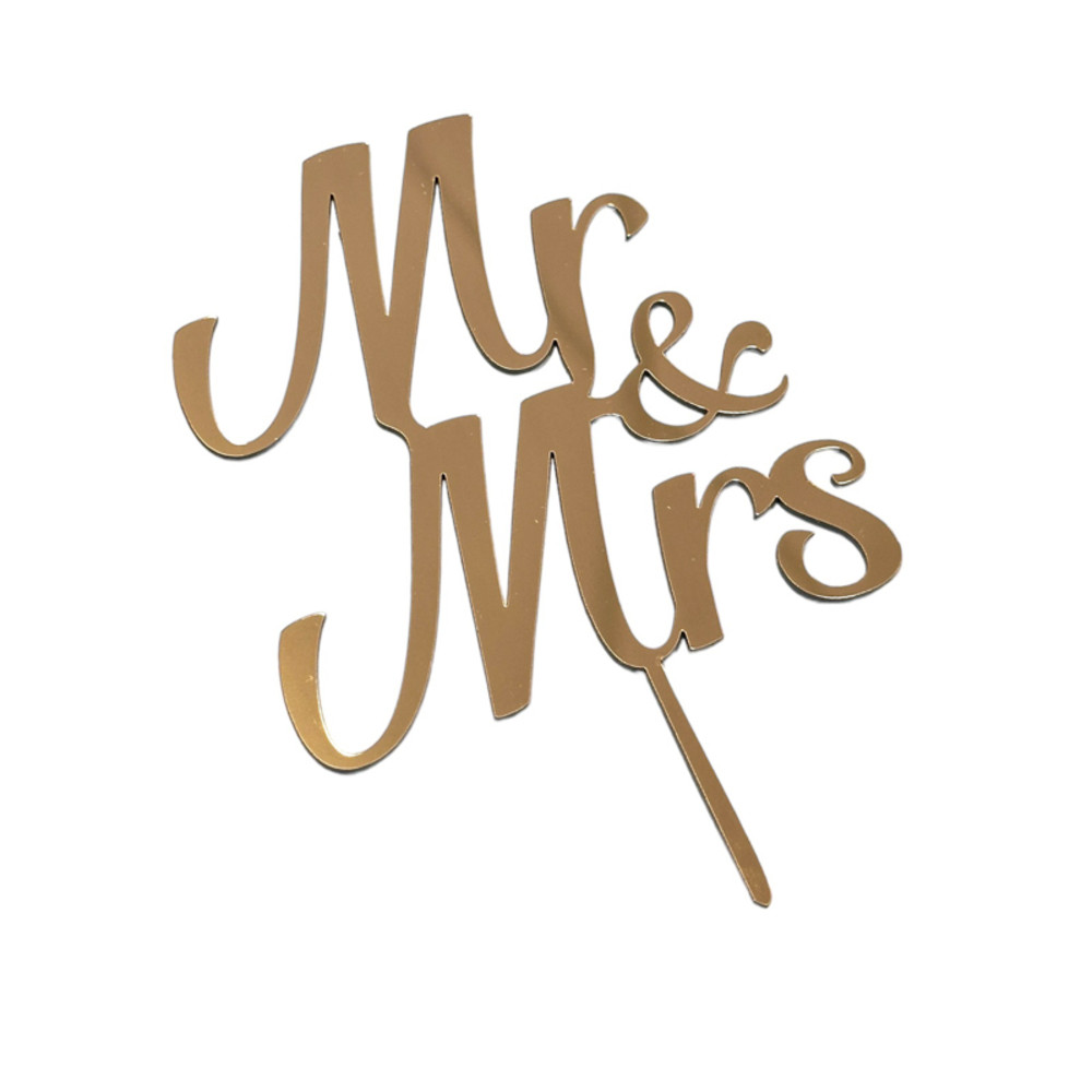 Топпер з полістиролу "Mr-Mrs", золото