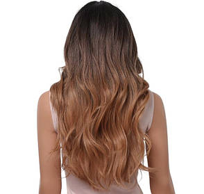 Перука жіноча довга каштан, термоволокно DC 2036-1, фото 2