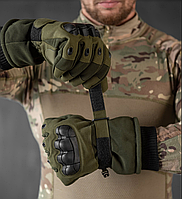 Тактические зимние перчатки на меху ВСУ штурмовые армейские теплые перчатки военные перчатки для стрельбы