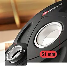 Диск олімпійський з хватом 15 кг 51мм Hop-Sport, фото 6