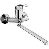 Змішувач для ванни з виливом 30 см носиком гусаком Cron Fabio 006 EURO (CR0137), фото 3