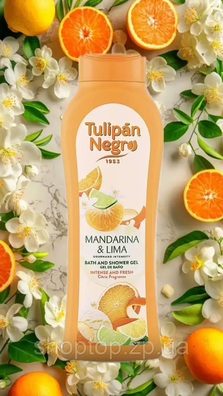 Гель для душу Yummy Cream Мандарин та лайм Tulipan Negro 650 мл, фото 1