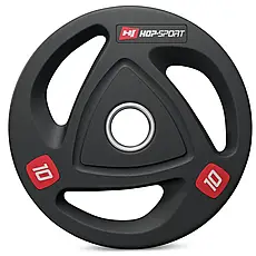 Диск олімпійський з хватом 10 кг 51мм Hop-Sport, фото 2