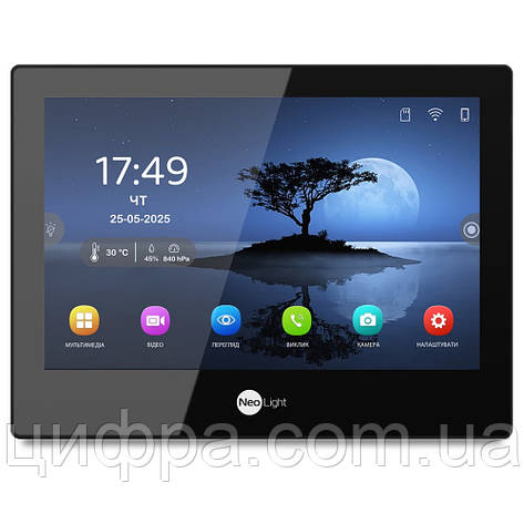 Відеодомофон NeoLight ALPHA HYBRID Black, фото 1