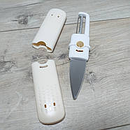 Ніж-овочечистка з неіржавкої сталі 2 в 1 у футлярі KNIFE Білий (KG-11910), фото 3