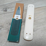 Ніж-овочечистка з неіржавкої сталі 2 в 1 у футлярі KNIFE Білий (KG-11910), фото 6