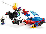 Конструктор LEGO Super Heroes Автомобіль для перегонів Людини-Павука та Зелений Гоблін із отрутою Венома, фото 3