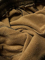 Жіночі зимові штани в рубчик (вельвет) Штани на хутрі під манжет M-2XL Світло-коричневий колір, фото 4