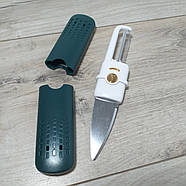 Ніж-овочечистка з неіржавкої сталі 2 в 1 у футлярі KNIFE Зелений (KG-11911), фото 4