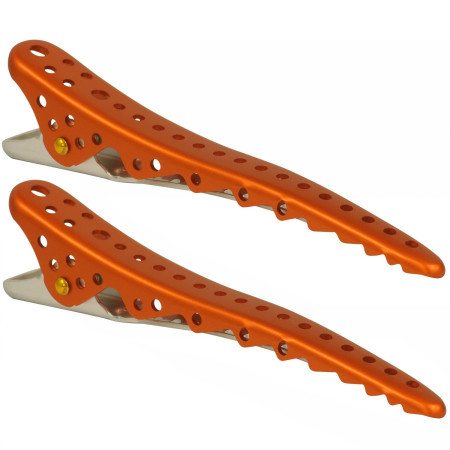 Затискачі для волосся Y. S. Park Shark Clip Orange Metal 2 шт, фото 1