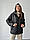 Стильна жіноча стьобана куртка (Розмір 42-48), Чорний, фото 2