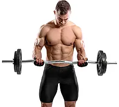 Набір 37 кг W-подібний гриф + металеві диски Hop-Sport Strong, фото 5