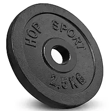 Набір 37 кг W-подібний гриф + металеві диски Hop-Sport Strong, фото 6