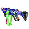 Іграшковий автомат кулемет для дітей на акумуляторі зі стрічкою та звуками пострілів 40 м'яких патронів у наборі, фото 5