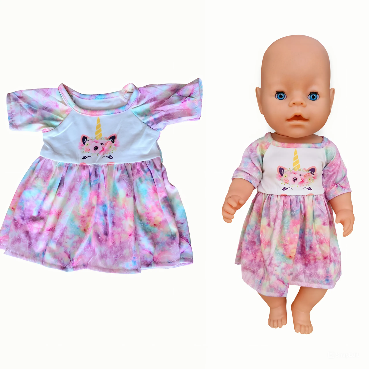 Одяг для ляльки Бебі Бона/Baby Born 40-43 см сукня Єдиноріг 8877, фото 1