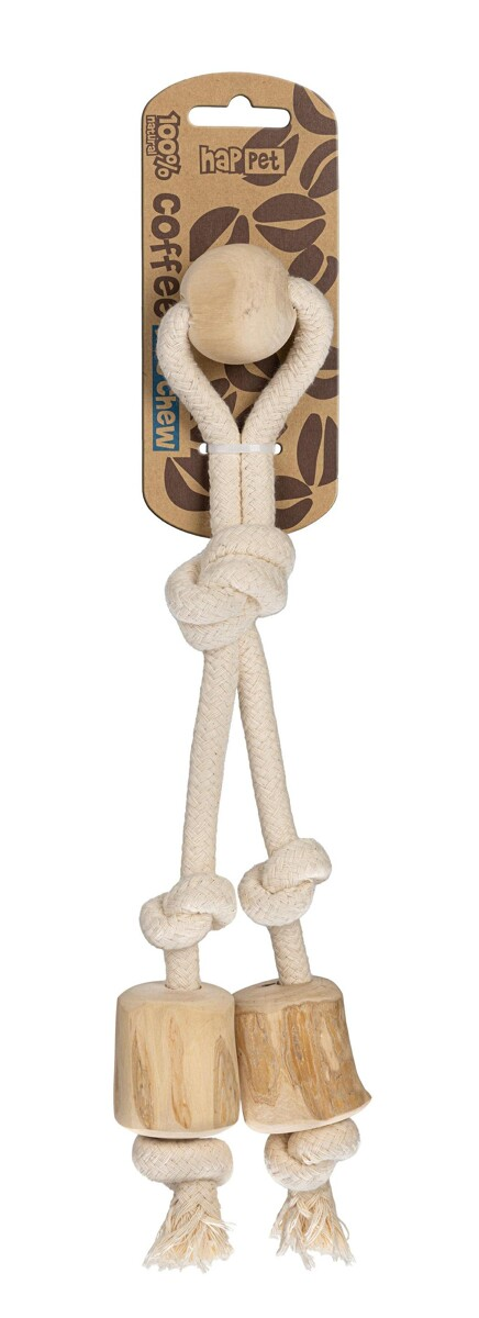 Happet Іграшка з кавового дерева з бавовняним канатом, М (41х10)