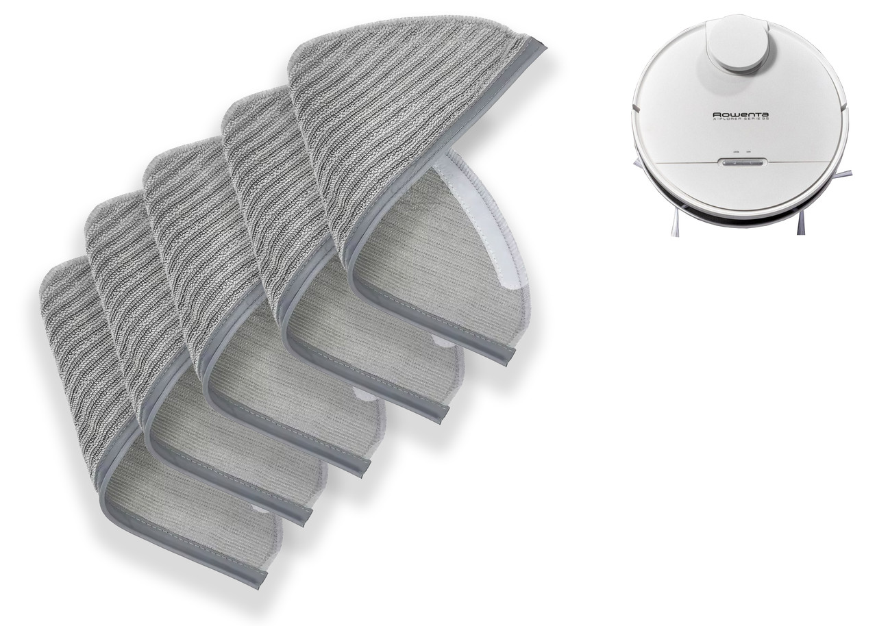 Комплект мікрофібрових серветок (5 шт.) сумісних з Rowenta X-Plorer серии 95 (RR7947WH / RR7975WH), фото 1