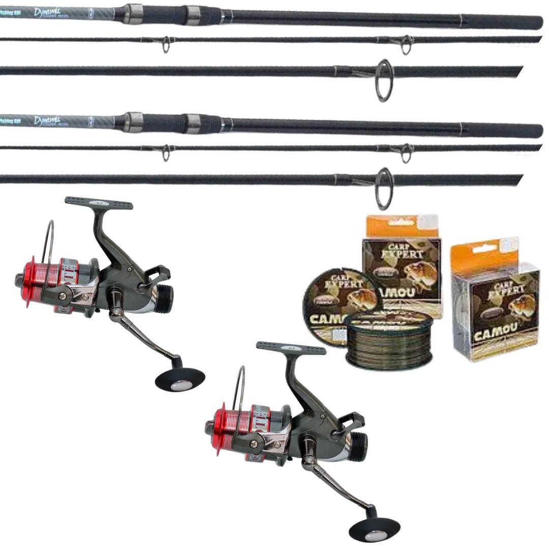 Карповий набір: 2 вудилища Fishing ROI Dynamic + 2 котушки COYOTE + волосінь Energofish