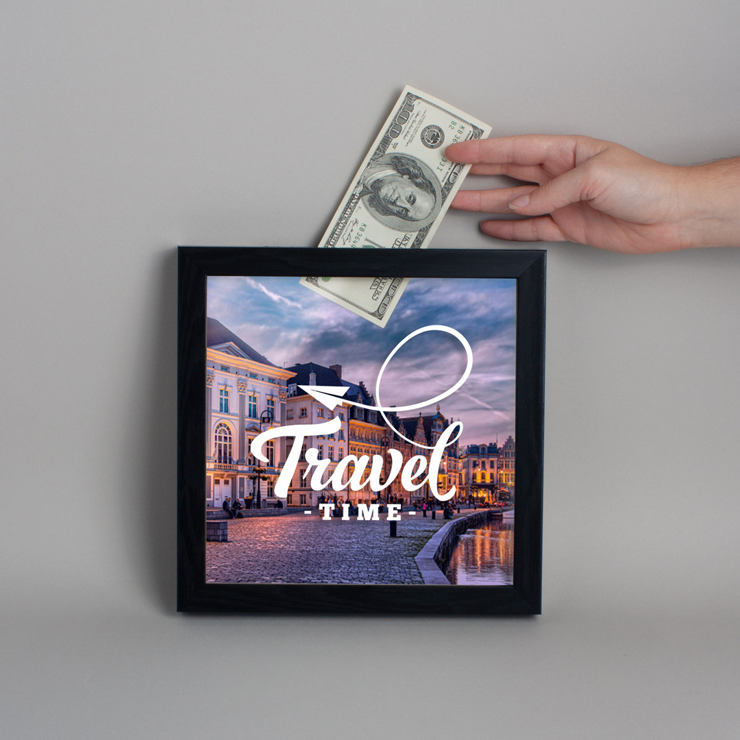 Скарбничка мандрівника "Travel time", Чорний, англійська