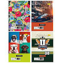 Блокнот А-5 40арк. спіраль Апельсин АП-1706 mix