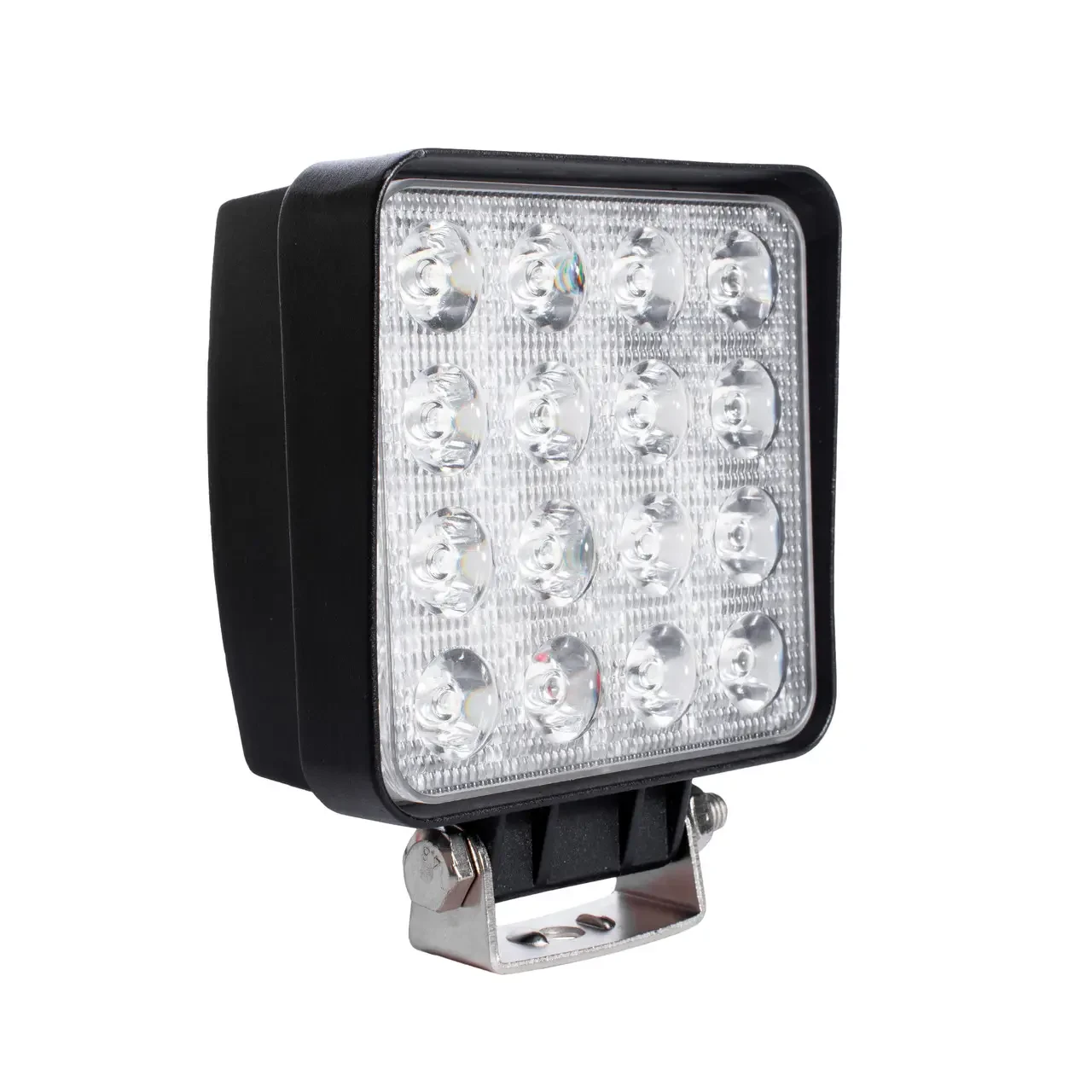 LED фара квадратна 48W, 16 ламп, широкий промінь 10/6000K 30V, фото 1