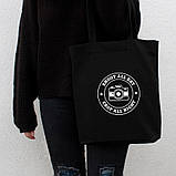 Екосумка "Shoot all day, cropp all night", Чорний, англійська, фото 2