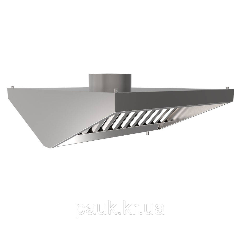 Витяжка кухонна острівна 900х1100 мм, зонт витяжний з фільтром, витяжка на кухню з жирозбирачем, витяжна вентиляція на кухню, фото 1