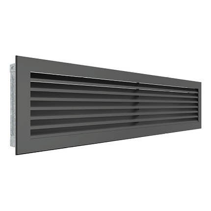 Вентиляційна решітка для каміна SAVEN Hide 17x70 графітова, фото 3