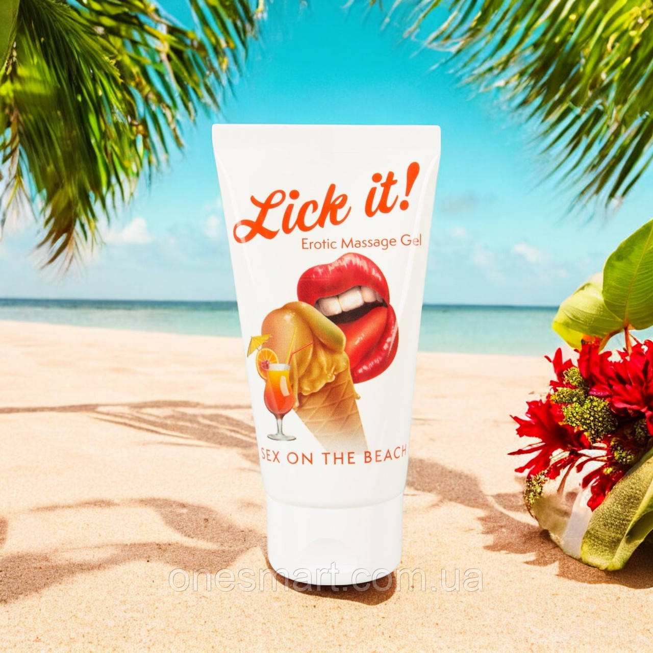 Оральний лубрикант з ароматом та смаком коктейлю Lick it "Sex on the Beach" Orion 50 мл, фото 1