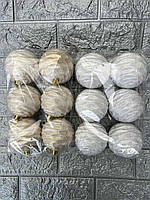 Набір новорічних  іграшок Хвиля 6 шт 8 см | прикраси ялинкові українські  | новорічні іграшки