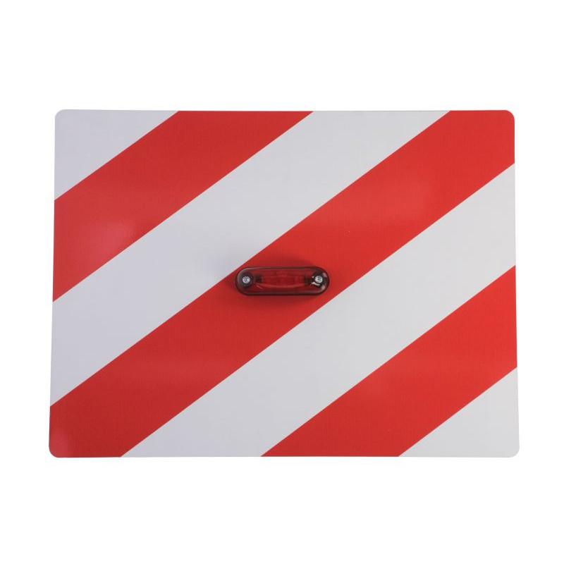 Таблиця для негабаритного вантажу 40х30 см з червоним ліхтариком LED ліва, фото 1