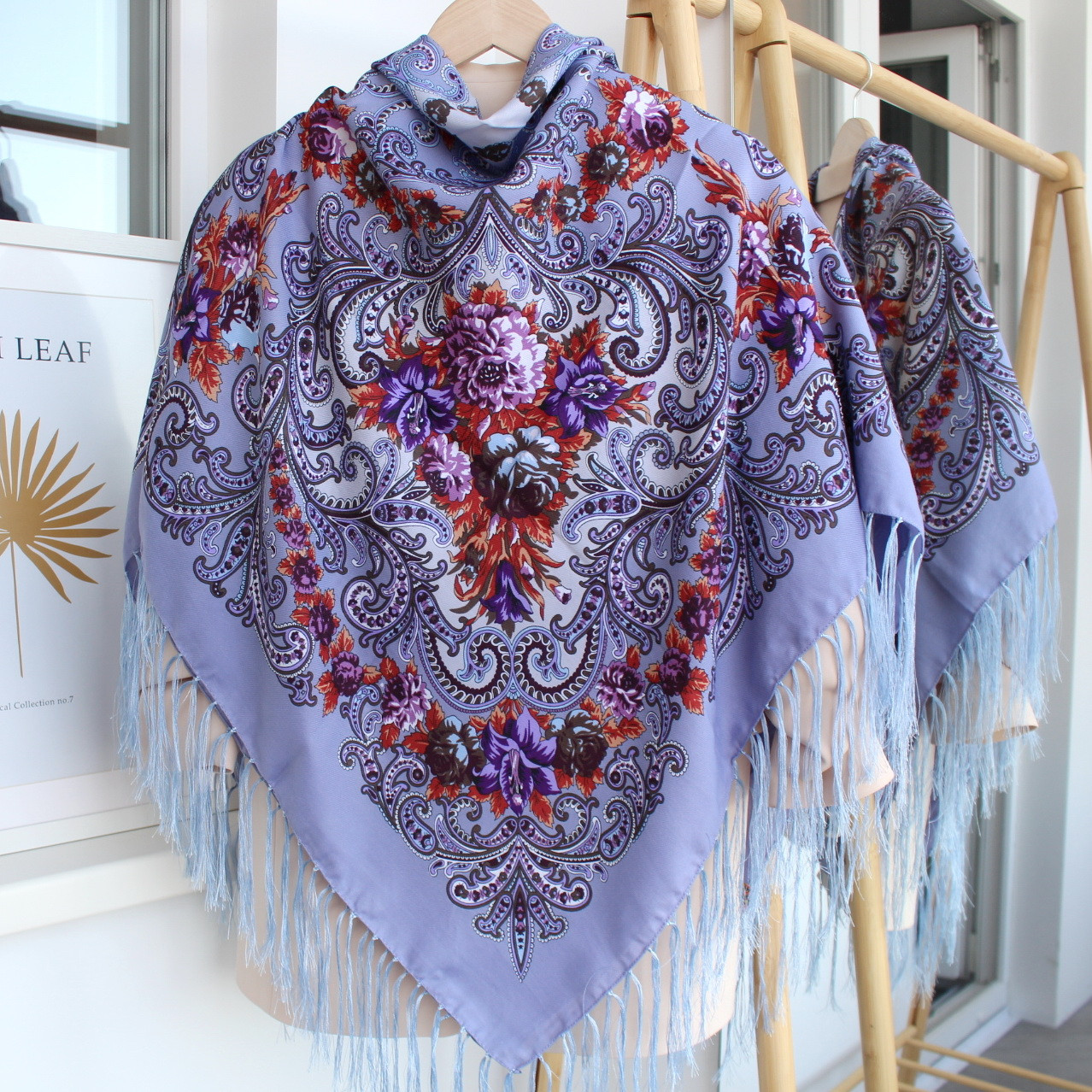 Хустка вовняна народна "Лісова пісня" код 632007, фото 1