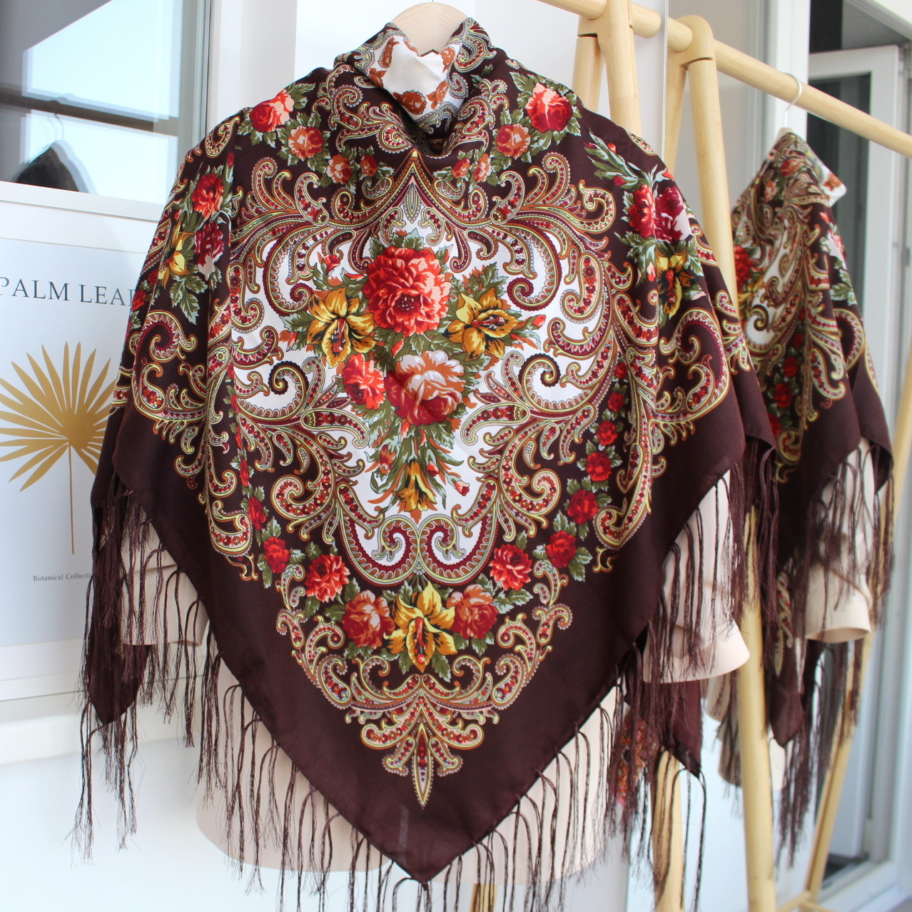 Хустка вовняна народна "Лісова пісня" код 632013, фото 1