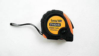 Рулетка вимірювальна будівельна 5 м х 14 мм, стопор