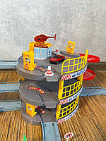 Гараж 922-12 3 поверхи, машинка 3шт розмір 7см, вертоліт 2шт розмір 8см, дорожні знаки, дерева, в коробці 47,5-41-8,5 см, фото 6