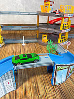 Гараж 922-12 3 поверхи, машинка 3шт розмір 7см, вертоліт 2шт розмір 8см, дорожні знаки, дерева, в коробці 47,5-41-8,5 см, фото 7