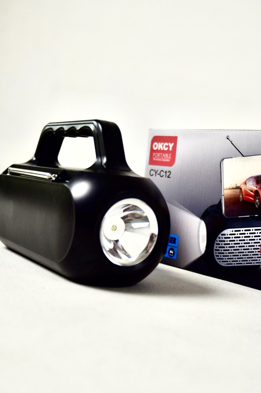 Портативний радіоприймач з Bluetooth OKCY CY-C12 LED
