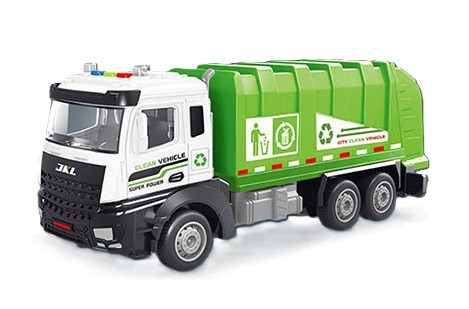 Спецтехніка дитяча Сміттєвоз JKL-190 на інерції зі звуком і світлом, 2 різновиди, фото 1