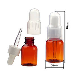 BS-002 20 ml флакон-крапельниця (brown+прозорий) (ящ-500)