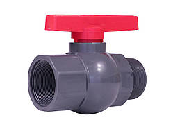 Кран кульовий сірий ВР 1" х ЗР 1"