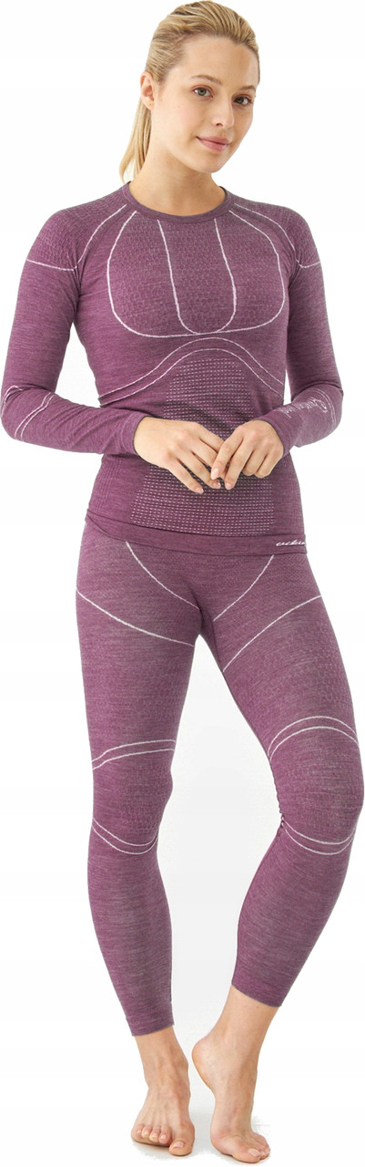 Термобілизна жіноча Viking Lana Pro (set) 50% merinowool (M, claret / lt pink)