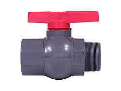 Кран кульовий сірий ВР 2" х ЗР 2"