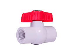 Кран кульовий білий ВР 1/2"