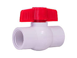 Кран кульовий білий ВР 1"