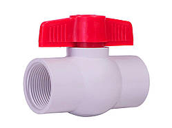 Кран кульовий білий ВР 1 1/4"