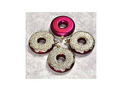 Набір ялинкових куль 8см малиновий 4шт/наб Donut M47965 ТМ STENSON
