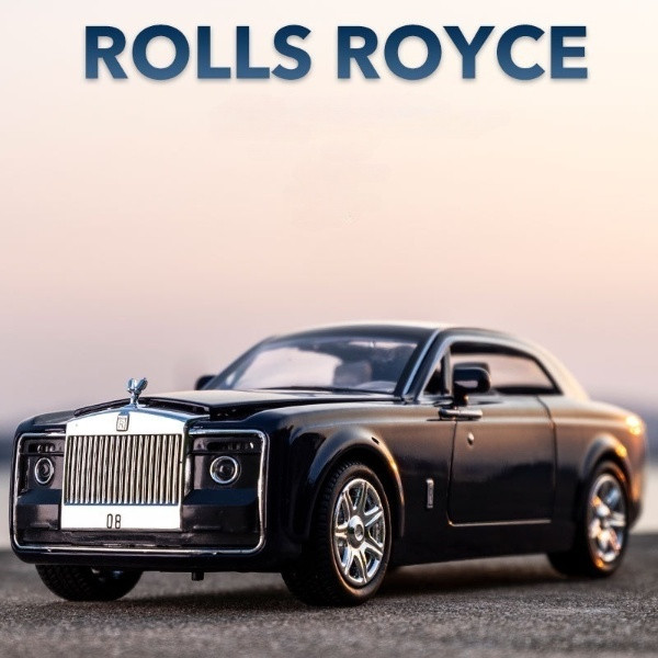 Ексклюзивна колекційна металева модель Rolls Royce Інерційна дитяча машинка з деталізацією 2 кольори