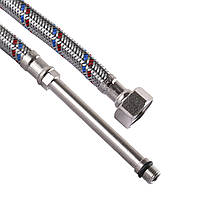 Шланг для змішувача Solomon (нерж.) М8х1/2″ 0,6м HY6201A LONG-штуцер 70мм SH2006