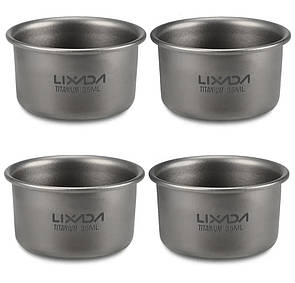 Набір чарок з титану, стопки титанові Lixada 35 мл 4 шт